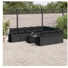 Image de Salon de Jardin avec Coussins 11 pcs, Canapés de Patio, Ensemble de Meubles, Mobilier de Terrasse Extérieur, Noir 3260207