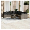 Image de Salon de Jardin avec Coussins 12 pcs, Canapés de Terrasse, Ensemble de Meubles de Patio, Mobilier d'Extérieur, Gris 3256978