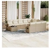 Image de Salon de Jardin avec Coussins 11 pcs, Canapés de Terrasse, Ensemble de Meubles de Patio, Mobilier d'Extérieur, Beige 3253065