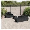 Image de Salon de jardin 6 pcs avec coussins noir résine tressée 3253432