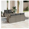 Image de Salon de jardin modulable resine tressee gris 6 pieces 55.0 x 55 x 37 5 personnes