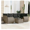 Image de Salon de Jardin avec Coussins 7 pcs, Canapés de Terrasse, Ensemble de Meubles de Patio, Mobilier d'Extérieur, Gris 3253457