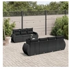 Image de Salon de Jardin avec Coussins 8 pcs, Canapés de Terrasse, Ensemble de Meubles de Patio, Mobilier d'Extérieur, Noir 3253462