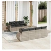 Image de Salon de Jardin avec Coussins 8 pcs, Canapés de Terrasse, Ensemble de Meubles de Patio, Mobilier d'Extérieur, Gris 3253469