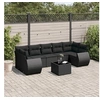 Image de Salon de Jardin avec Coussins 8 pcs, Canapés de Terrasse, Ensemble de Meubles de Patio, Mobilier d'Extérieur, Noir 3253472