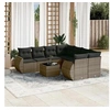 Image de Salon de Jardin avec Coussins 9 pcs, Canapés de Terrasse, Ensemble de Meubles de Patio, Mobilier d'Extérieur, Gris 3253497
