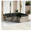 Image de Salon de Jardin avec Coussins 9 pcs, Canapés de Terrasse, Ensemble de Meubles de Patio, Mobilier d'Extérieur, Gris 3253499