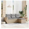 Image de Salon de Jardin avec Coussins 4 pcs, Canapés de Terrasse, Ensemble de Meubles de Patio, Mobilier d'Extérieur, Beige 3253606