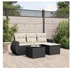 Image de Salon de Jardin avec Coussins 5 pcs, Canapés de Terrasse, Ensemble de Meubles de Patio, Mobilier d'Extérieur, Noir 3253613
