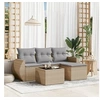 Image de Salon de jardin modulable rotin beige 5 pieces x 71 x 69