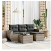 Image de Salon de jardin modulable resine tressee gris 5 pieces x 71 x 69 4 personnes