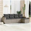 Image de Salon de Jardin avec Coussins 5 pcs, Canapés de Terrasse, Ensemble de Meubles de Patio, Mobilier d'Extérieur, Gris 3253629