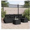 Image de Salon de jardin modulable resine tressee noir 6 pieces x 71 x 69 5 personnes