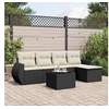 Image de Salon de Jardin avec Coussins 6 pcs, Canapés de Terrasse, Ensemble de Meubles de Patio, Mobilier d'Extérieur, Noir 3253633