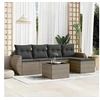 Image de Salon de jardin modulable resine tressee gris 6 pieces x 71 x 69 5 personnes