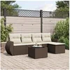 Image de Salon de jardin modulable resine tressee marron 6 pieces x 71 x 69 5 personnes