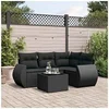 Image de 5-delige Loungeset met kussens poly rattan zwart3253652