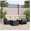 Image de Salon de Jardin avec Coussins 5 pcs, Canapés de Terrasse, Ensemble de Meubles de Patio, Mobilier d'Extérieur, Noir 3253653
