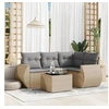 Image de Salon de jardin modulable resine tressee beige 5 pieces x 71 x 69