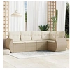 Image de Salon de jardin modulable GENERIQUE 5 pieces 5 personnes resine tressee 62 x 71 x 69 cm beige