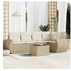 Image de Salon de jardin modulable rotin 6 pieces beige 62 x 71 x 69 cm