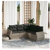 Image de Salon de Jardin avec Coussins 5 pcs, Canapés de Terrasse, Ensemble de Meubles de Patio, Mobilier d'Extérieur, Gris 3253689