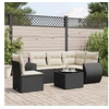 Image de 6 pieces salon de jardin modulable noir resine tressee x 71 x 69 5 personnes