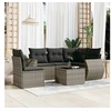 Image de 6 pieces salon de jardin modulable 5 personnes gris x 71 x 69 resine tressee