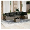 Image de Salon de jardin modulable rotin gris 7 pieces 62 x 71 x 69 cm 6 personnes