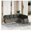 Image de Salon de Jardin avec Coussins 6 pcs, Canapés de Terrasse, Ensemble de Meubles de Patio, Mobilier d'Extérieur, Gris 3253747