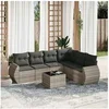 Image de Salon de Jardin avec Coussins 7 pcs, Canapés de Terrasse, Ensemble de Meubles de Patio, Mobilier d'Extérieur, Gris 3253759