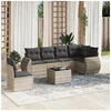 Image de Salon de Jardin avec Coussins 7 pcs, Canapés de Terrasse, Ensemble de Meubles de Patio, Mobilier d'Extérieur, Gris 3253779