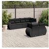 Image de Salon de Jardin avec Coussins 7 pcs, Canapés de Terrasse, Ensemble de Meubles de Patio, Mobilier d'Extérieur, Noir 3253942