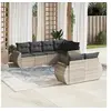 Image de Salon de Jardin avec Coussins 7 pcs, Canapés de Terrasse, Ensemble de Meubles de Patio, Mobilier d'Extérieur, Gris 3253949