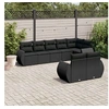 Image de Salon de jardin modulable resine tressee noir 8 pieces x 70 x 69 8 personnes
