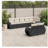 Image de Salon de Jardin avec Coussins 8 pcs, Canapés de Terrasse, Ensemble de Meubles de Patio, Mobilier d'Extérieur, Noir 3253953