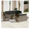 Image de Salon de Jardin avec Coussins 9 pcs, Canapés de Terrasse, Ensemble de Meubles de Patio, Mobilier d'Extérieur, Gris 3253987