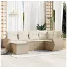 Image de Salon de jardin modulable rotin beige 6 pieces x 71 x 69 6 personnes