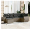 Image de Salon de Jardin avec Coussins 6 pcs, Canapés de Terrasse, Ensemble de Meubles de Patio, Mobilier d'Extérieur, Gris 3253997