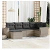 Image de Salon de Jardin avec Coussins 6 pcs, Canapés de Terrasse, Ensemble de Meubles de Patio, Mobilier d'Extérieur, Gris 3253999