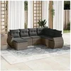 Image de Salon de Jardin avec Coussins 7 pcs, Canapés de Terrasse, Ensemble de Meubles de Patio, Mobilier d'Extérieur, Gris 3254037