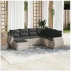 Image de Salon de Jardin avec Coussins 7 pcs, Canapés de Terrasse, Ensemble de Meubles de Patio, Mobilier d'Extérieur, Gris 3254039
