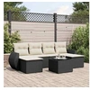 Image de Salon de jardin modulable resine tressee 7 pieces 6 personnes 62 x 71 x 69 cm noir