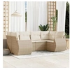 Image de Salon de jardin modulable rotin 6 pieces 6 personnes 62 x 71 x 69 cm beige