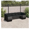 Image de Salon de Jardin avec Coussins 7 pcs, Canapés de Terrasse, Ensemble de Meubles de Patio, Mobilier d'Extérieur, Noir 3254122