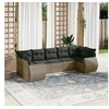 Image de Salon de Jardin avec Coussins 7 pcs, Canapés de Terrasse, Ensemble de Meubles de Patio, Mobilier d'Extérieur, Gris 3254127