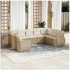Image de Salon de jardin modulable rotin beige 9 personnes 62 x 71 x 69 cm 9 pieces