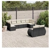 Image de Salon de Jardin avec Coussins 9 pcs, Canapés de Terrasse, Ensemble de Meubles de Patio, Mobilier d'Extérieur, Noir 3254153
