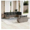 Image de Salon de Jardin avec Coussins 9 pcs, Canapés de Terrasse, Ensemble de Meubles de Patio, Mobilier d'Extérieur, Gris 3254157