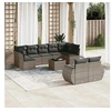 Image de Salon de Jardin avec Coussins 10 pcs, Canapés de Terrasse, Ensemble de Meubles de Patio, Mobilier d'Extérieur, Gris 3254167